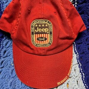 Jeep Red Cap with Embroidered Patch